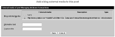 Add a blog external media to this post